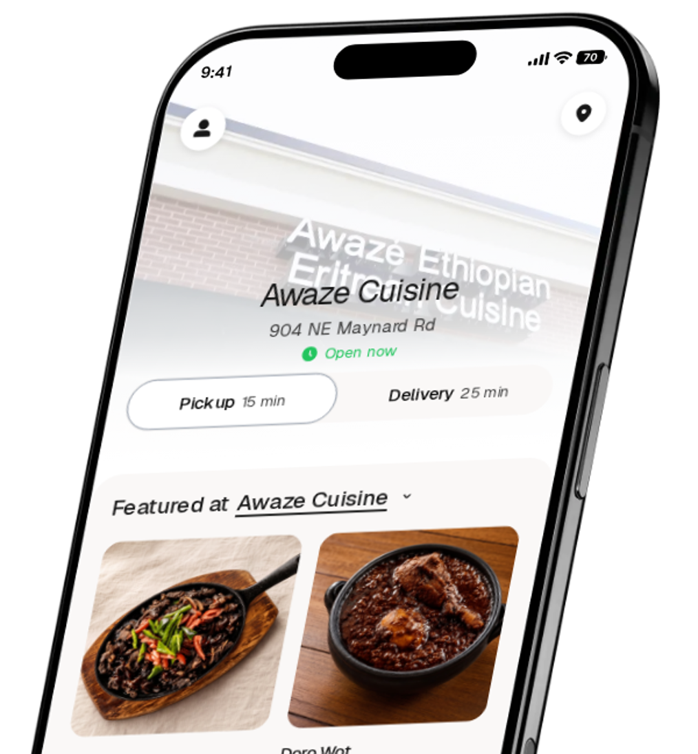 Awaze Cuisine app preview